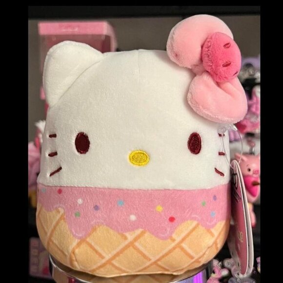 Hello Kitty Ice Cream 5" Sanrio Squishmallow Stuffed Plush Toy - Picture 1 of 2